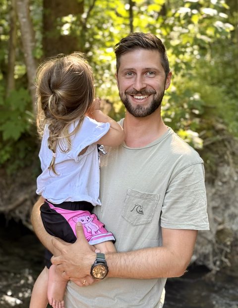 Daniel Präbst mit seiner Tochter